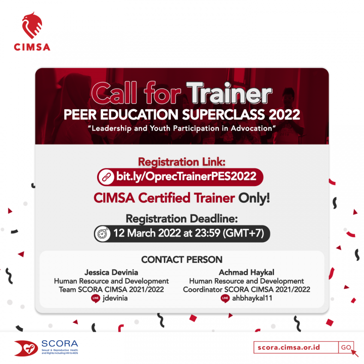 Call For Trainer – Peer Education Superclass 2022