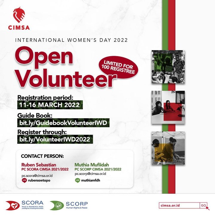 International Women’s Day 2022: Open Volunteer International Women’s Day 2022: Open Volunteer